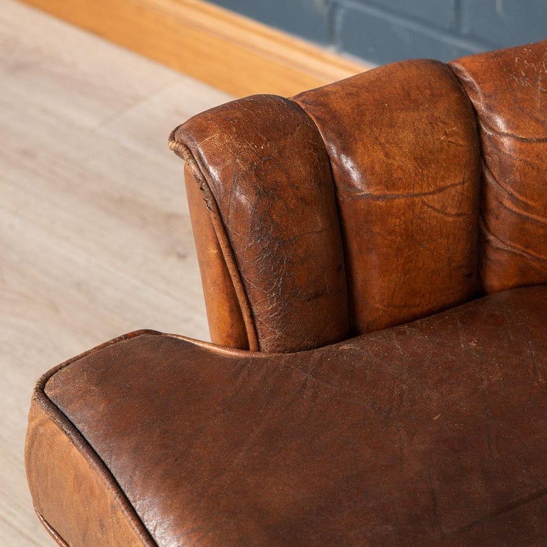 20th Century Pair of Dutch Leather Club Chair 7