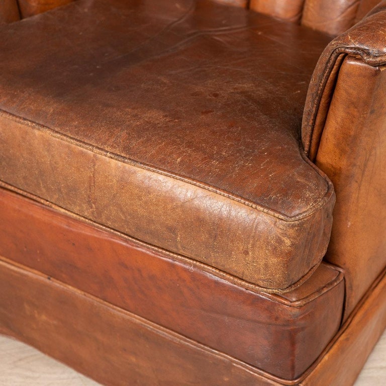 20th Century Pair of Dutch Leather Club Chair 9