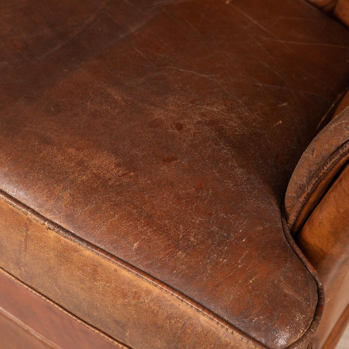 20th Century Pair of Dutch Leather Club Chair 11