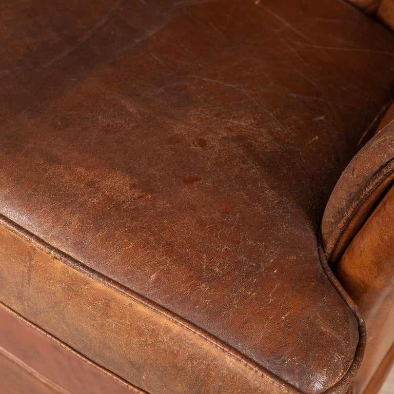 20th Century Pair of Dutch Leather Club Chair 11