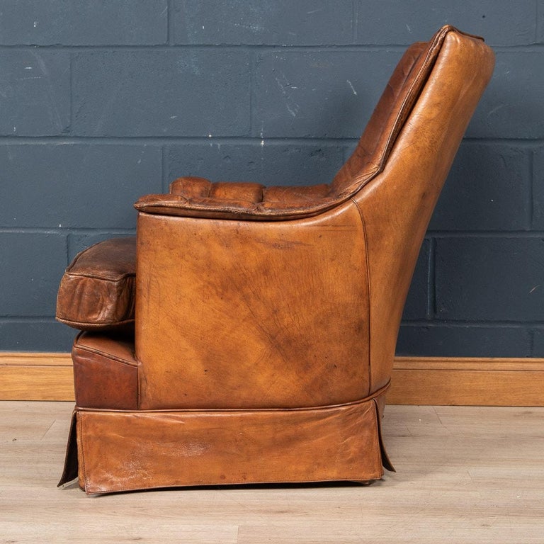 Art Deco 20th Century Pair of Dutch Leather Club Chair