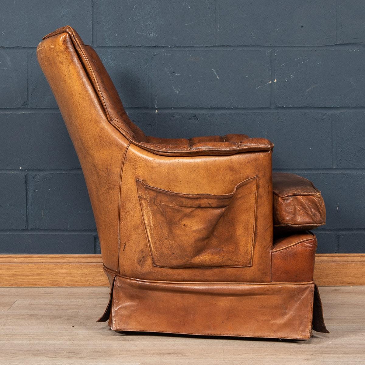 20th Century Pair of Dutch Leather Club Chair 1