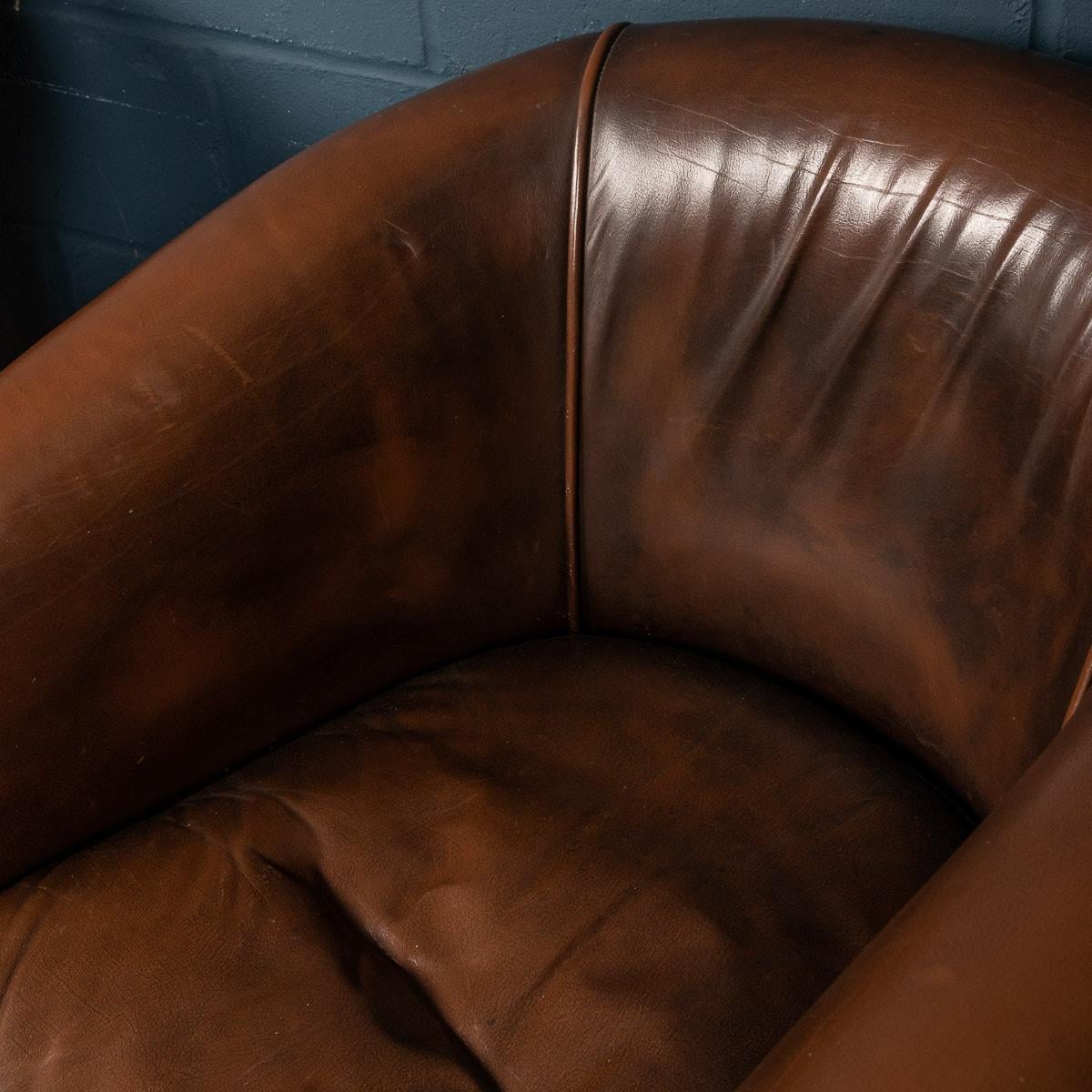 20th Century Pair of Dutch Leather Club Chairs 12