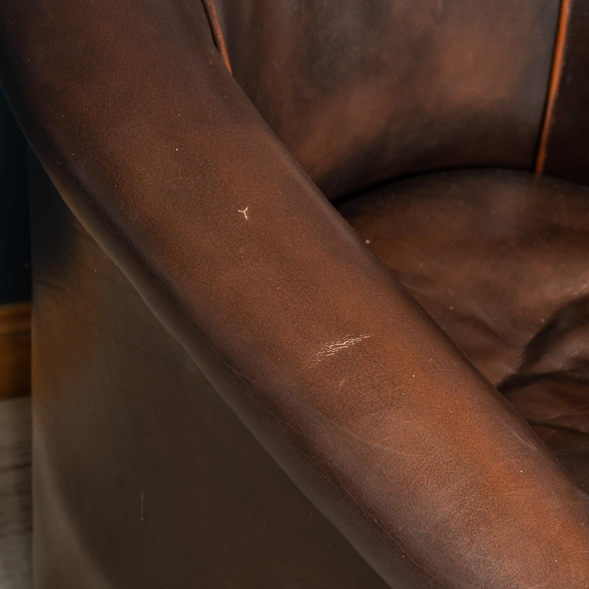 20th Century Pair of Dutch Leather Club Chairs 15