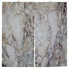 20th Century Pair of Faux Painted Breccia Marble Panels Grand Tour County House