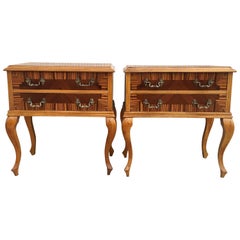 20th Century Pair of French Art Noveau Nighstands with two Drawers