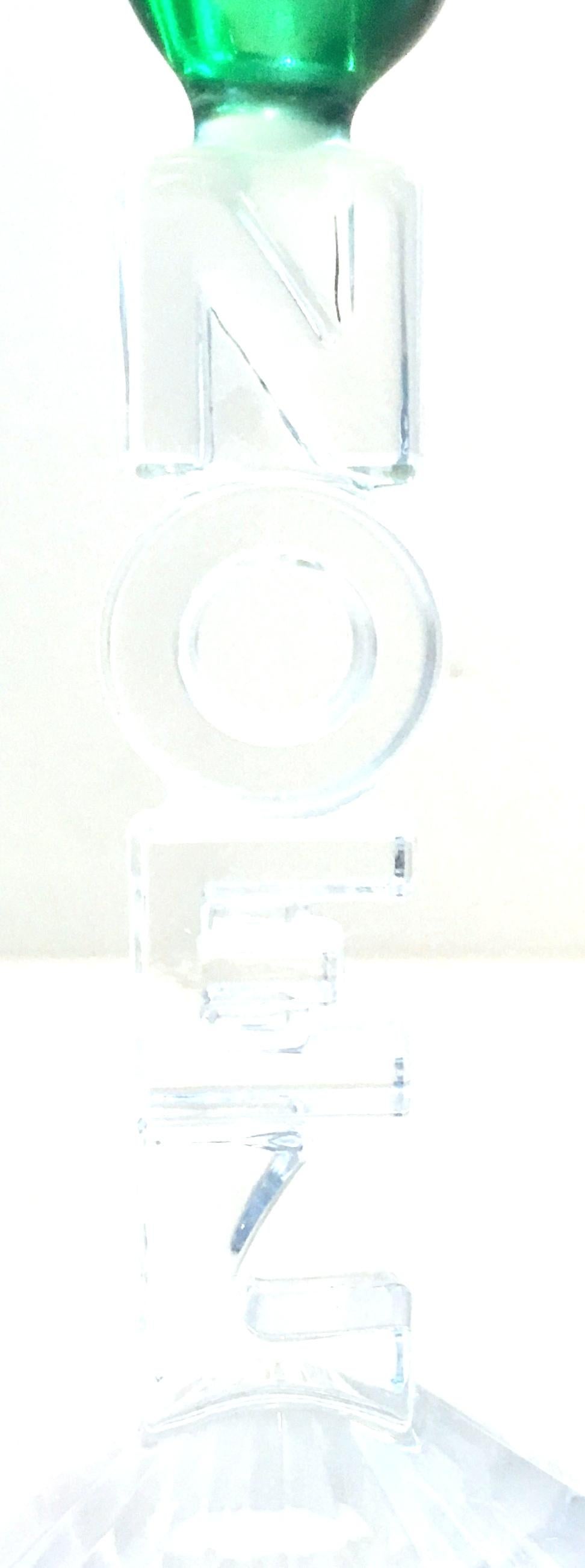 20th Century Pair of French Cut Crystal 