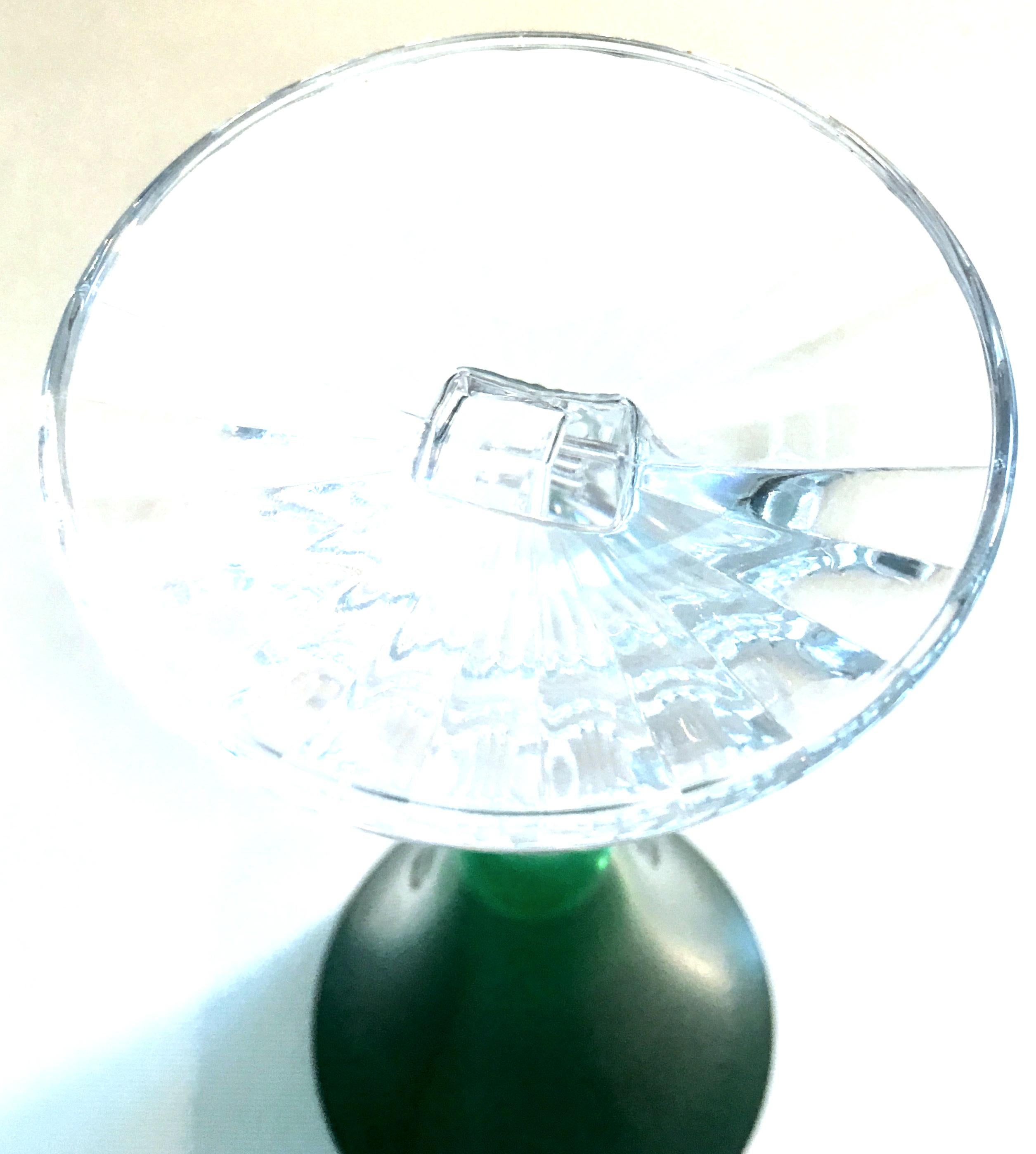 20th Century Pair of French Cut Crystal 