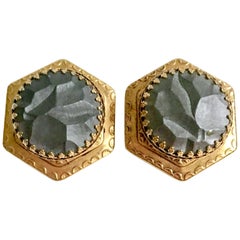 zoe coste earrings 20th Century Pair Of French Gold Organic Modern Earrings By, Zoe Coste