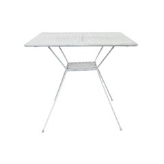 20ème siècle Paire de tables de jardin en métal blanc de style "Mid Century Modern" (France)