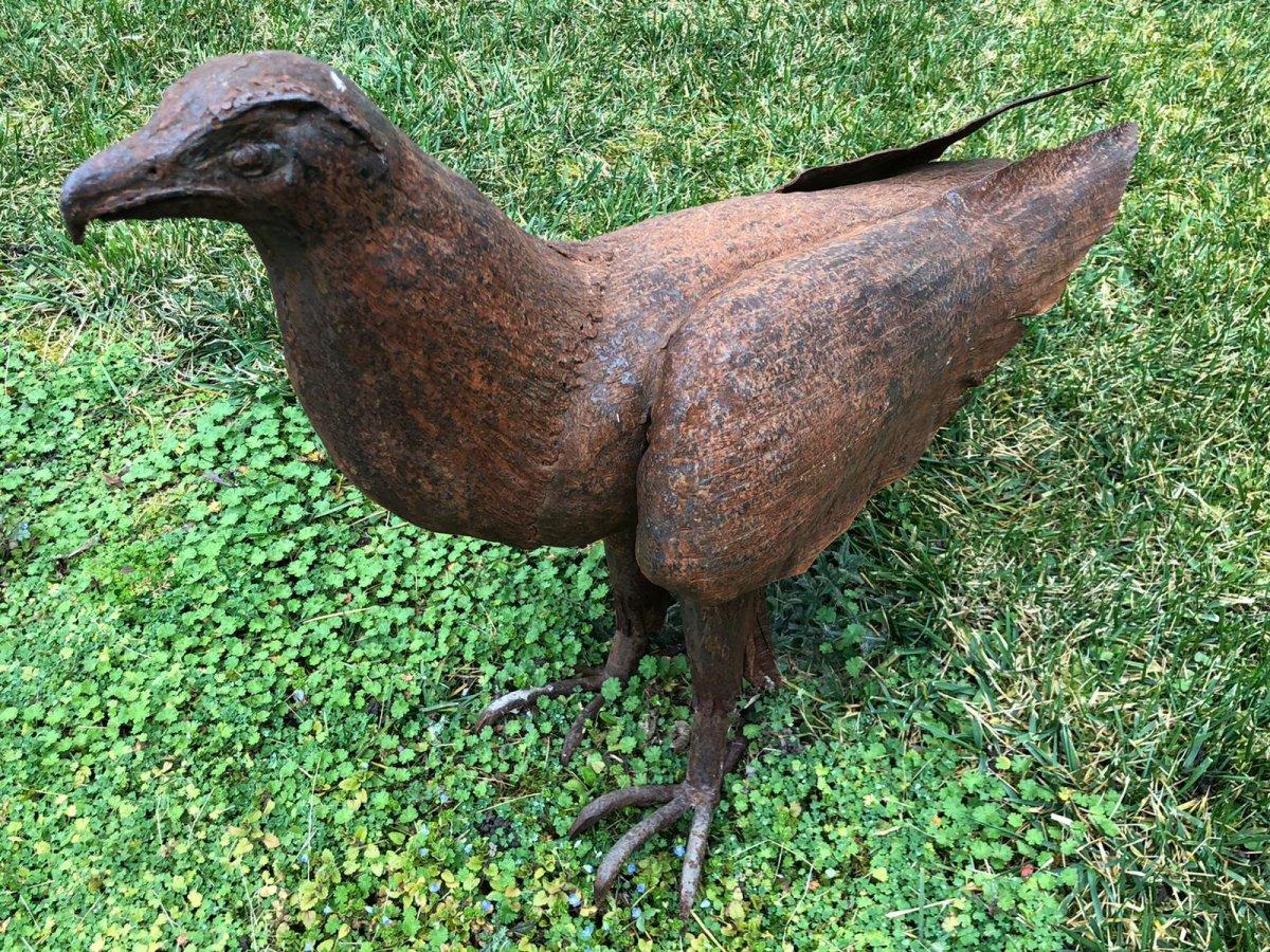 20th Century Pair of Garden Sculpture Birds in Wrought Iron, 1950s In Good Condition For Sale In Badia Polesine, Rovigo