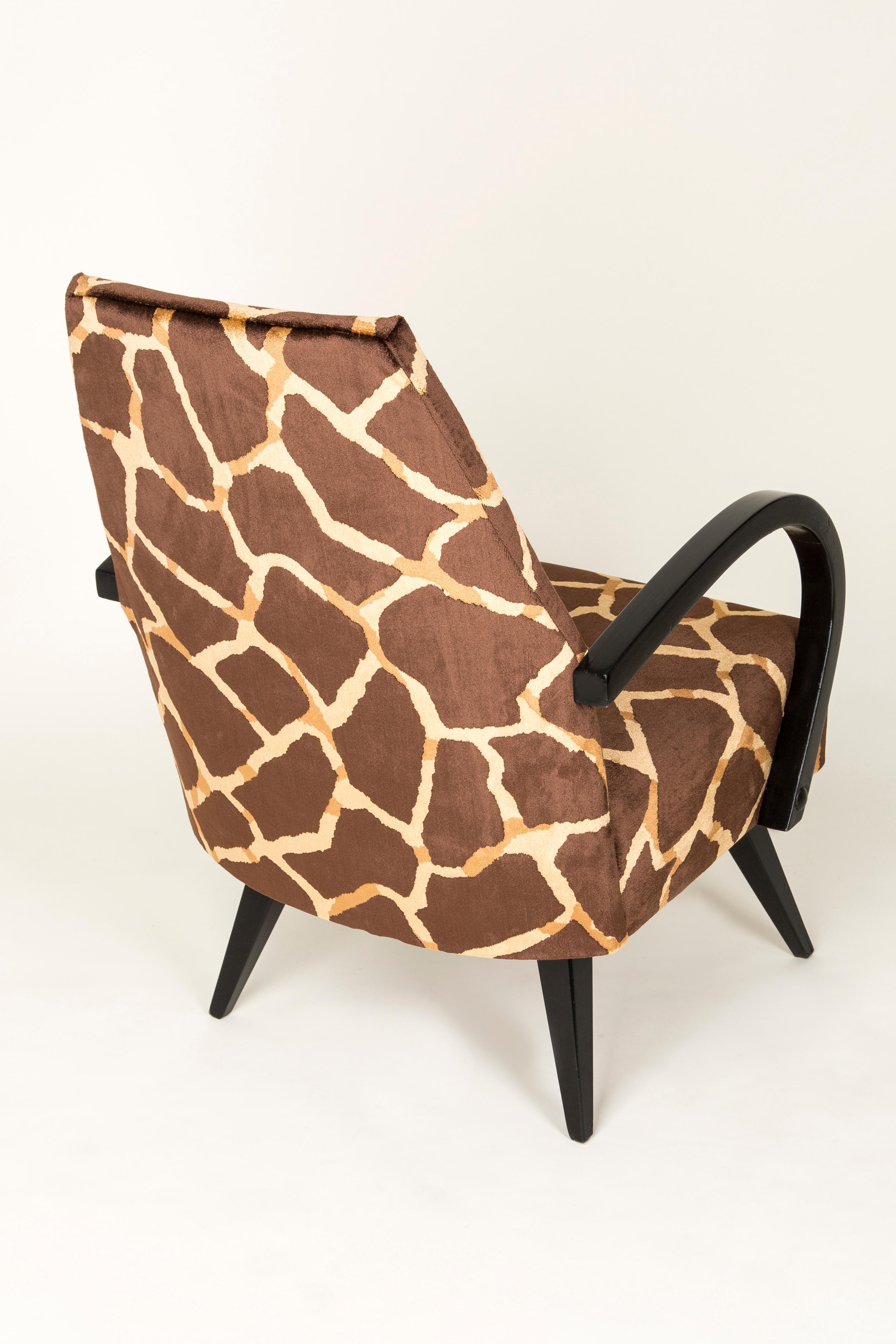 Paire de fauteuils Girafe Brown et Beige du 20e siècle, 1960 en vente 2