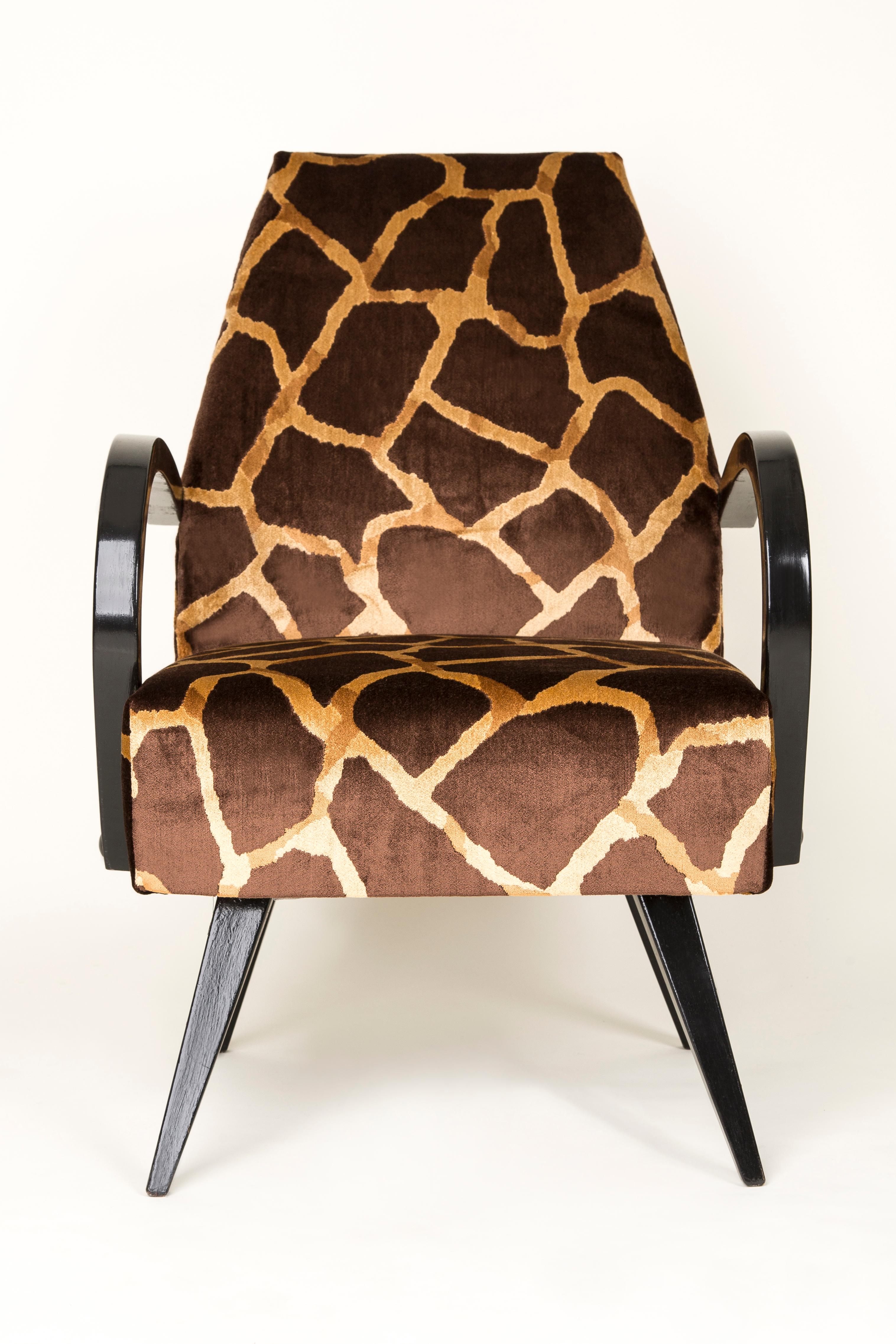 Paire de fauteuils Girafe Brown et Beige du 20e siècle, 1960 en vente 1