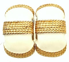 20th Century Pair Of Gold & Enamel Earrings By, Gay Boyer