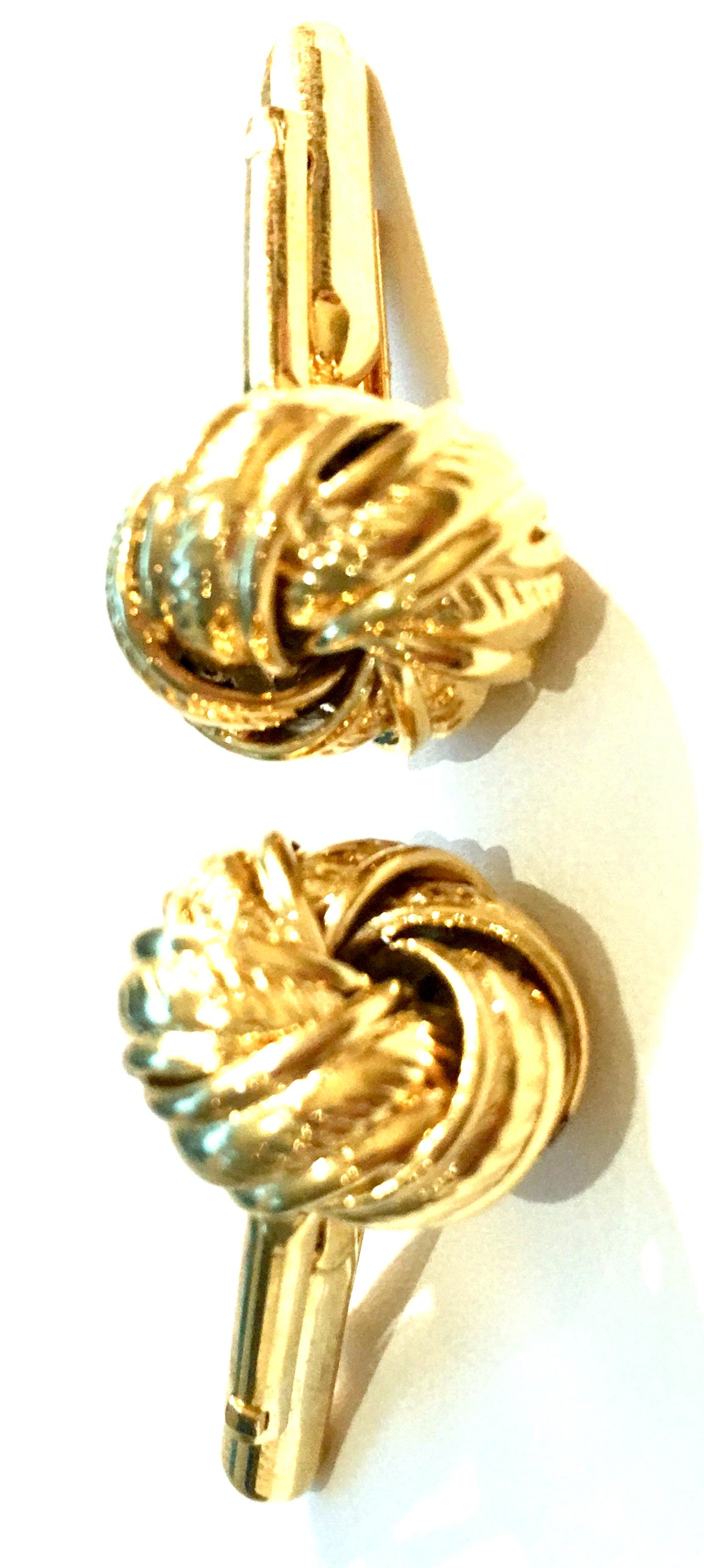 Women's or Men's 20th Century Pair Of Gold Plate 