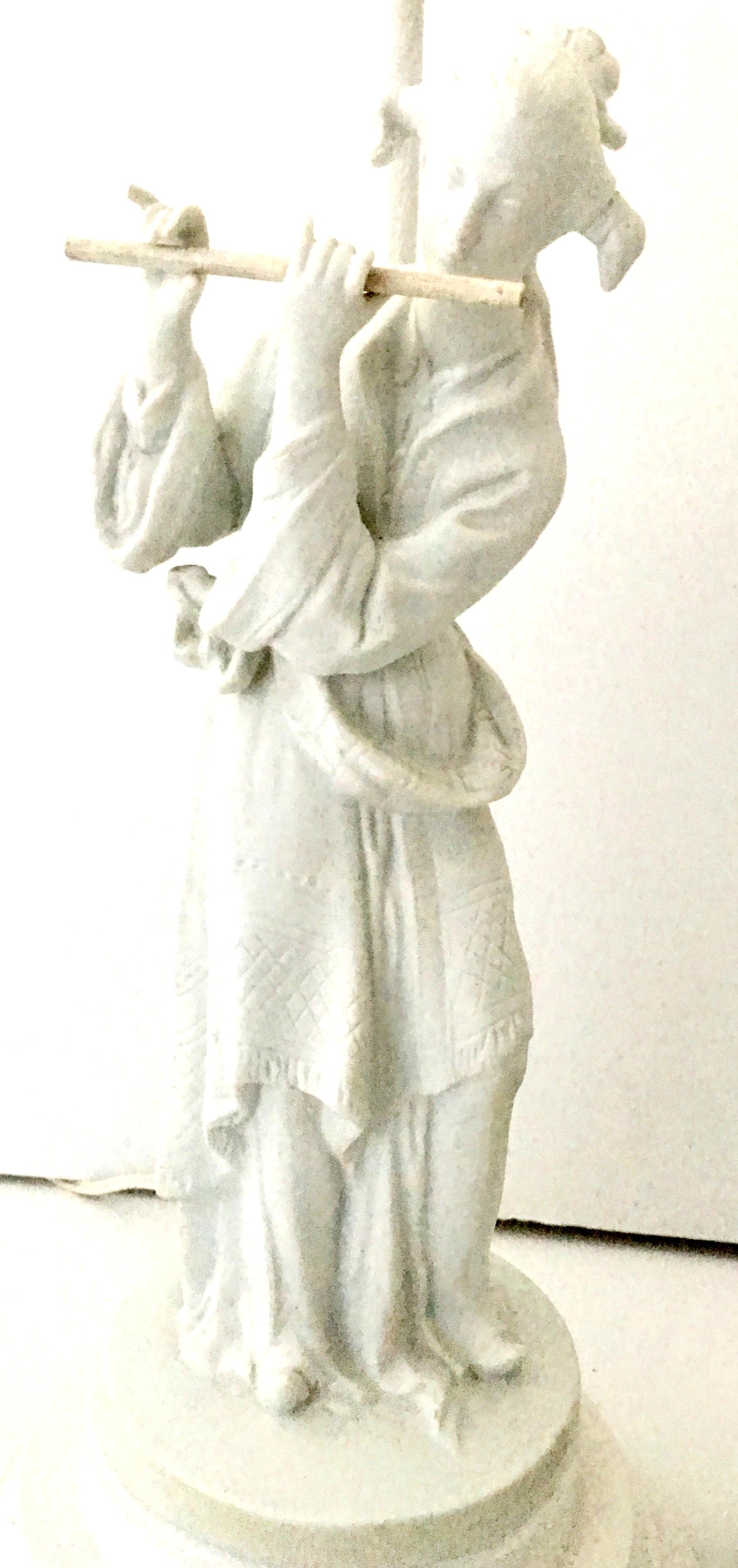 Antique Pair Of Italian Blanc De Chine Figural  Lamps For Sale 10