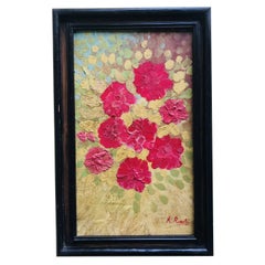 20th Century Pair of Italian Flower Still Life Paintings by Rosati, 1931