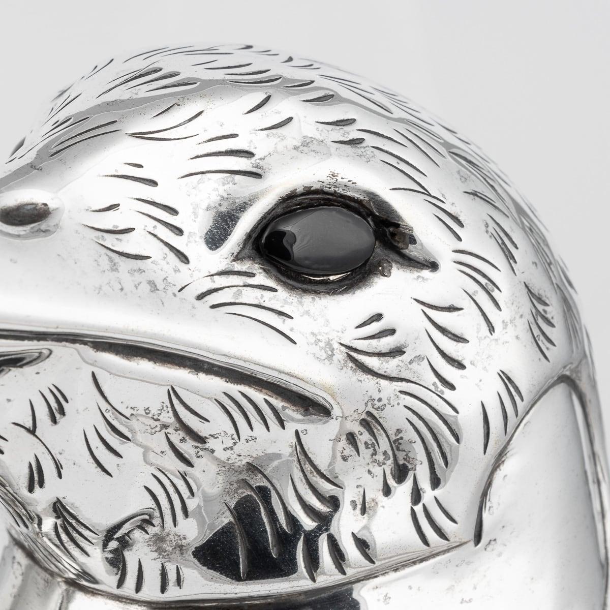 Paire de rafraîchisseurs à vin italiennes en forme de pingouin en métal argenté du 20ème siècle en vente 6