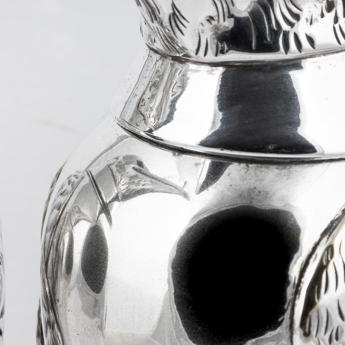 Paire de rafraîchisseurs à vin italiennes en forme de pingouin en métal argenté du 20ème siècle en vente 10