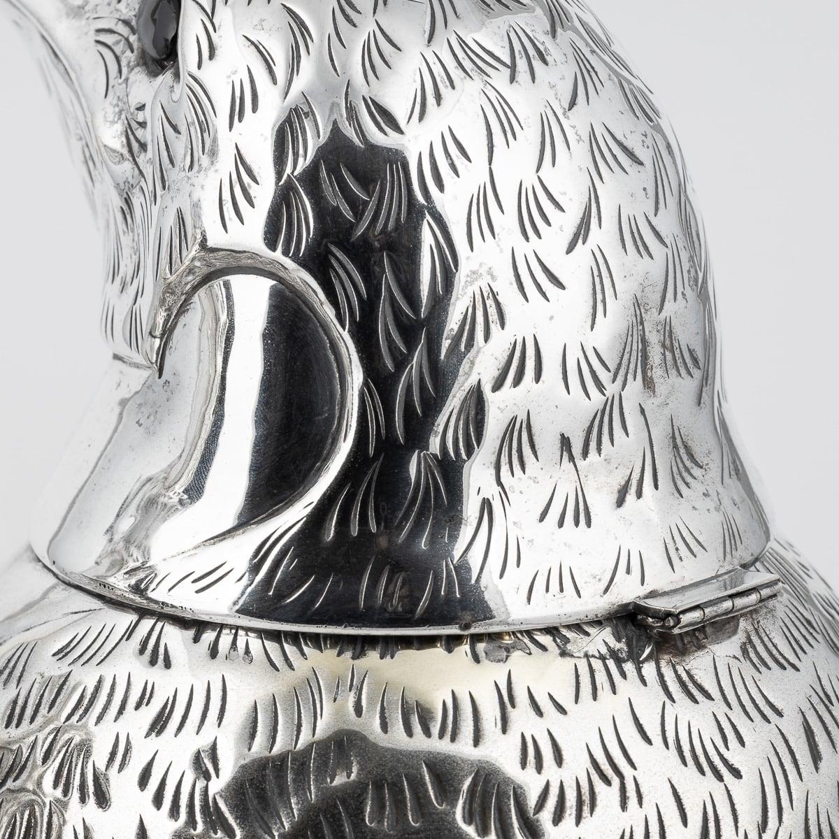 Paire de rafraîchisseurs à vin italiennes en forme de pingouin en métal argenté du 20ème siècle en vente 13