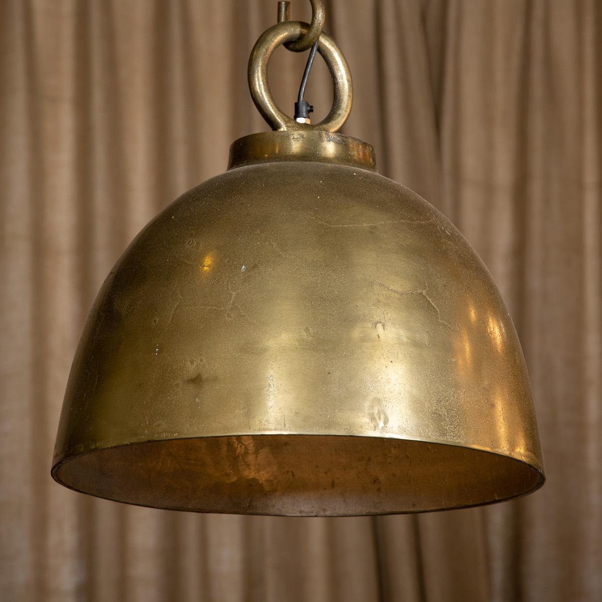 Unknown 20th Century Pair of Large Brass Plated Spot Lights, c.1970