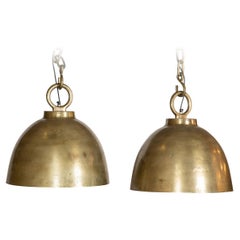 20th Century Pair of Large Brass Plated Spot Lights, c.1970