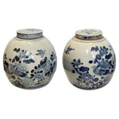 Paire de grands vases chinois à couvercle céladon du 20ème siècle