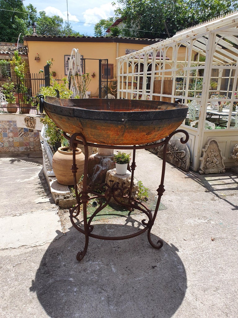 20th Century Pair of Large Iron Braziers For Sale at 1stDibs