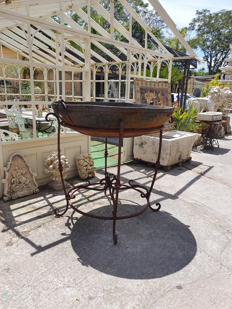 20th Century Pair of Large Iron Braziers For Sale at 1stDibs