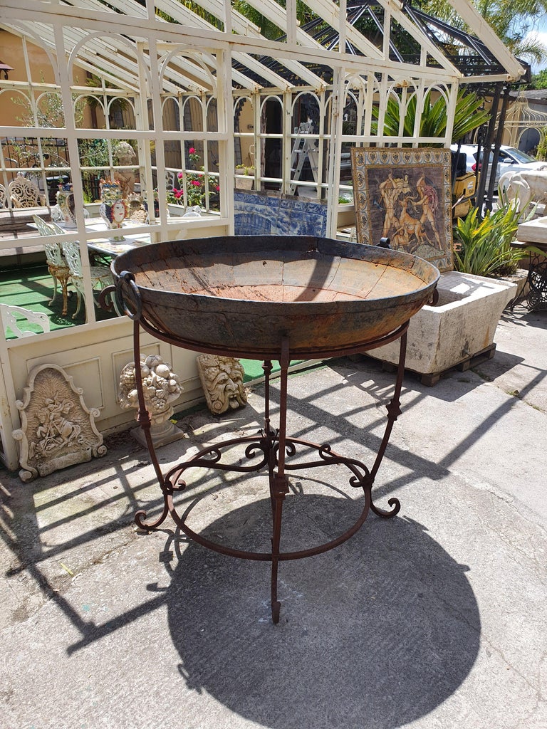 20th Century Pair of Large Iron Braziers For Sale at 1stDibs