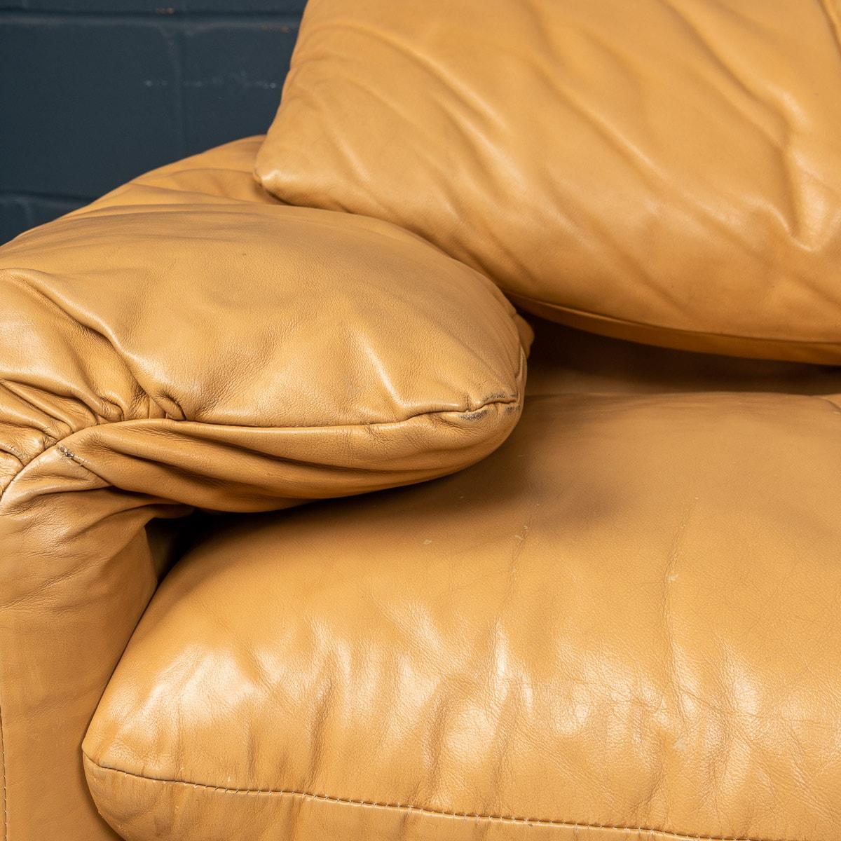 20th Century Pair of Leather Armchairs in by Vico Magistretti, Italy, c.1980 11