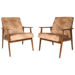 Pareja de Sillones Dante Beige León, Siglo XX, Años 60