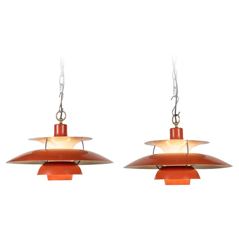 20th Century Pair of Louis Poulsen Ph5 Lights by Paul Henningsen, c.1970 at 1stDibs