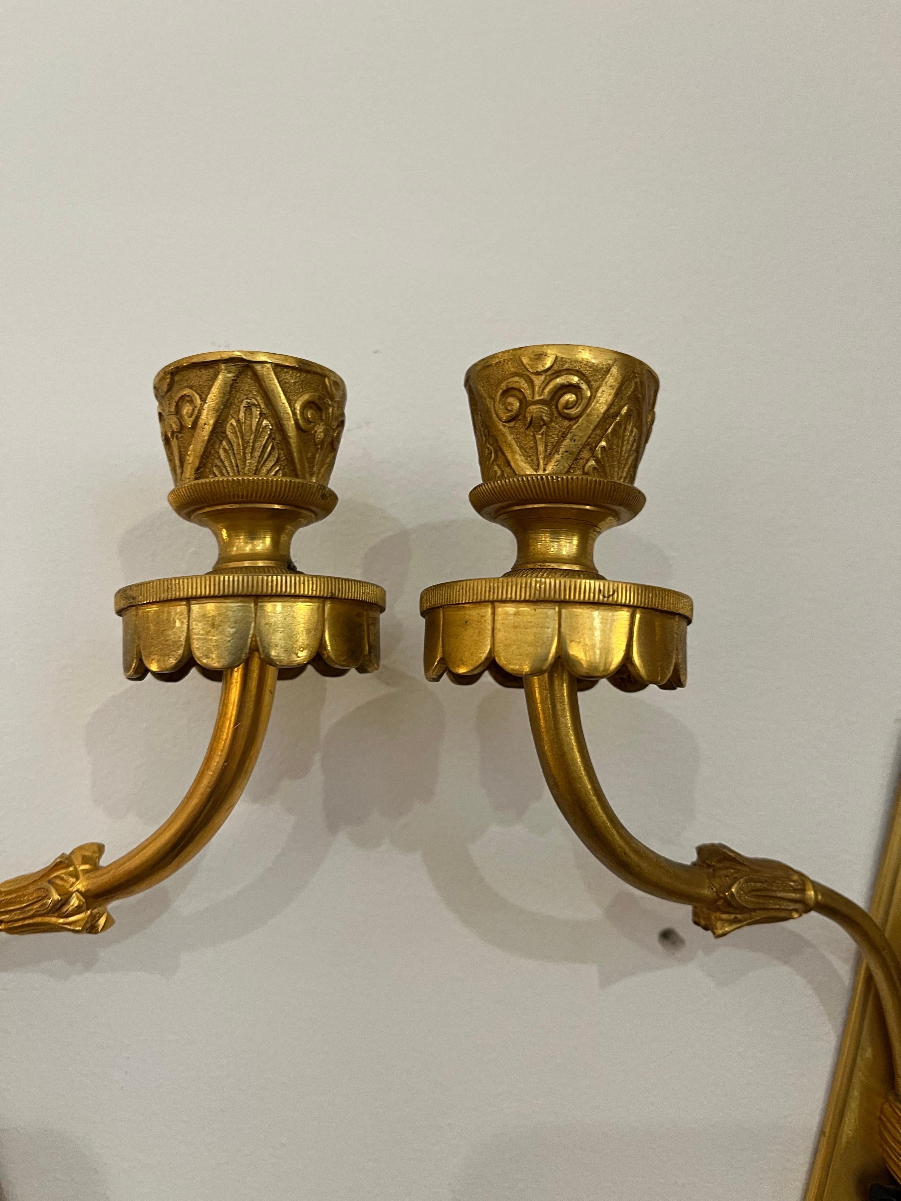 20. Jahrhundert Paar Maison Bagues Ormolu-Kerzenleuchter (Französisch) im Angebot