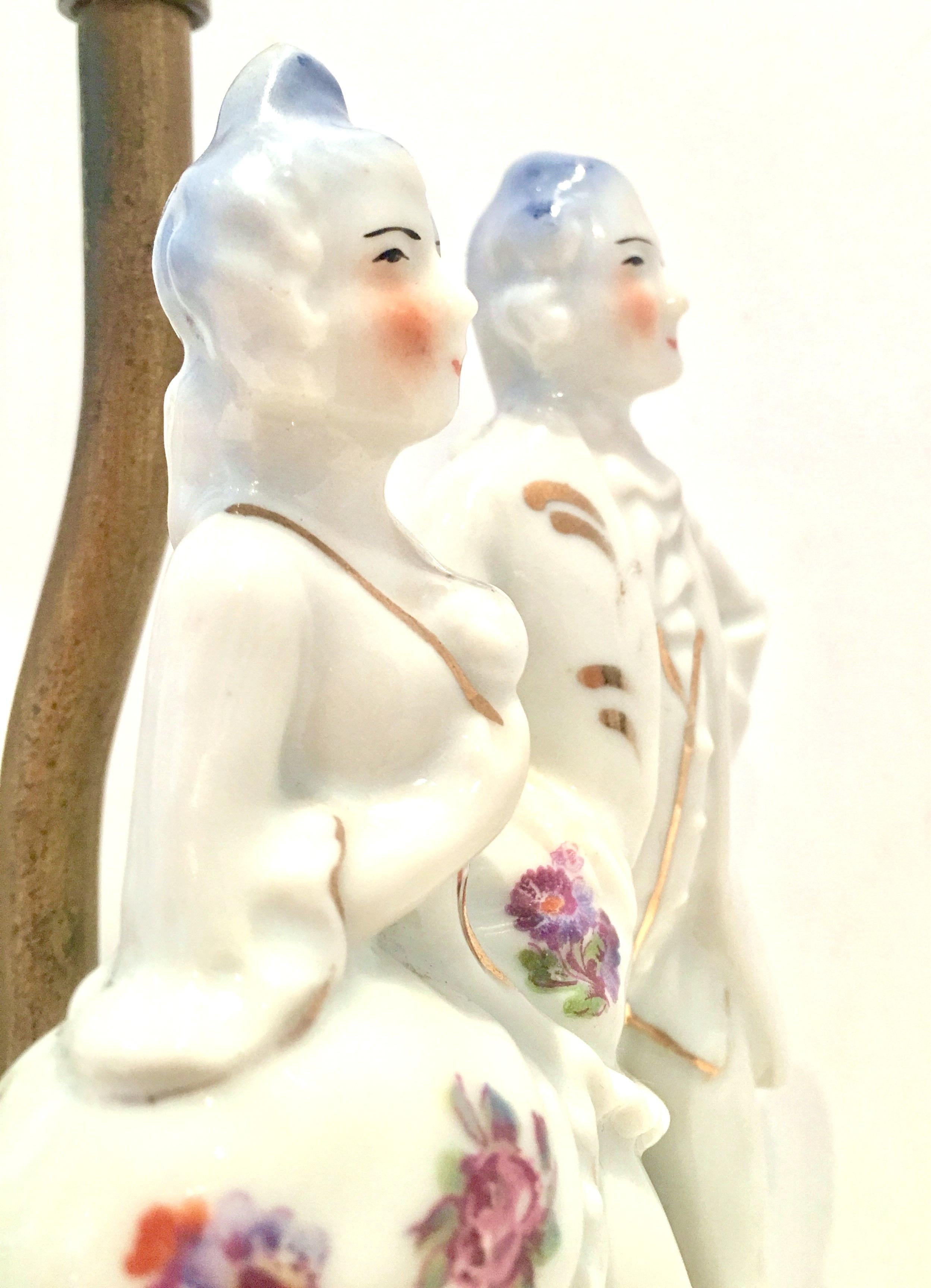 Antique Pair of Meissen Style Porcelain 