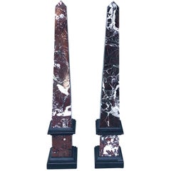 20th Century Pair of Mid-Century Modern Italian Marble Obelisks