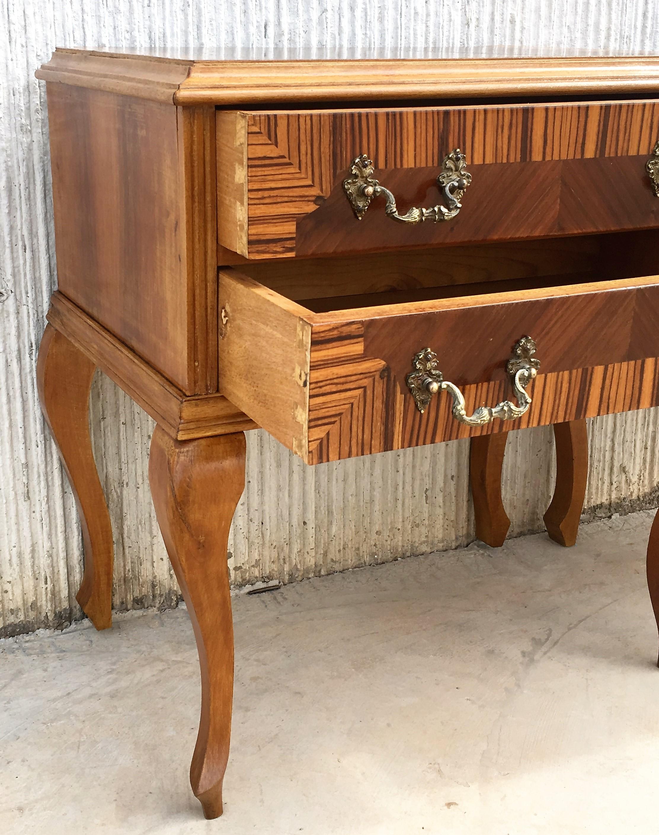 20th Century Pair of Mid-Century Modern Nightstands with Two Drawers, Italy 2
