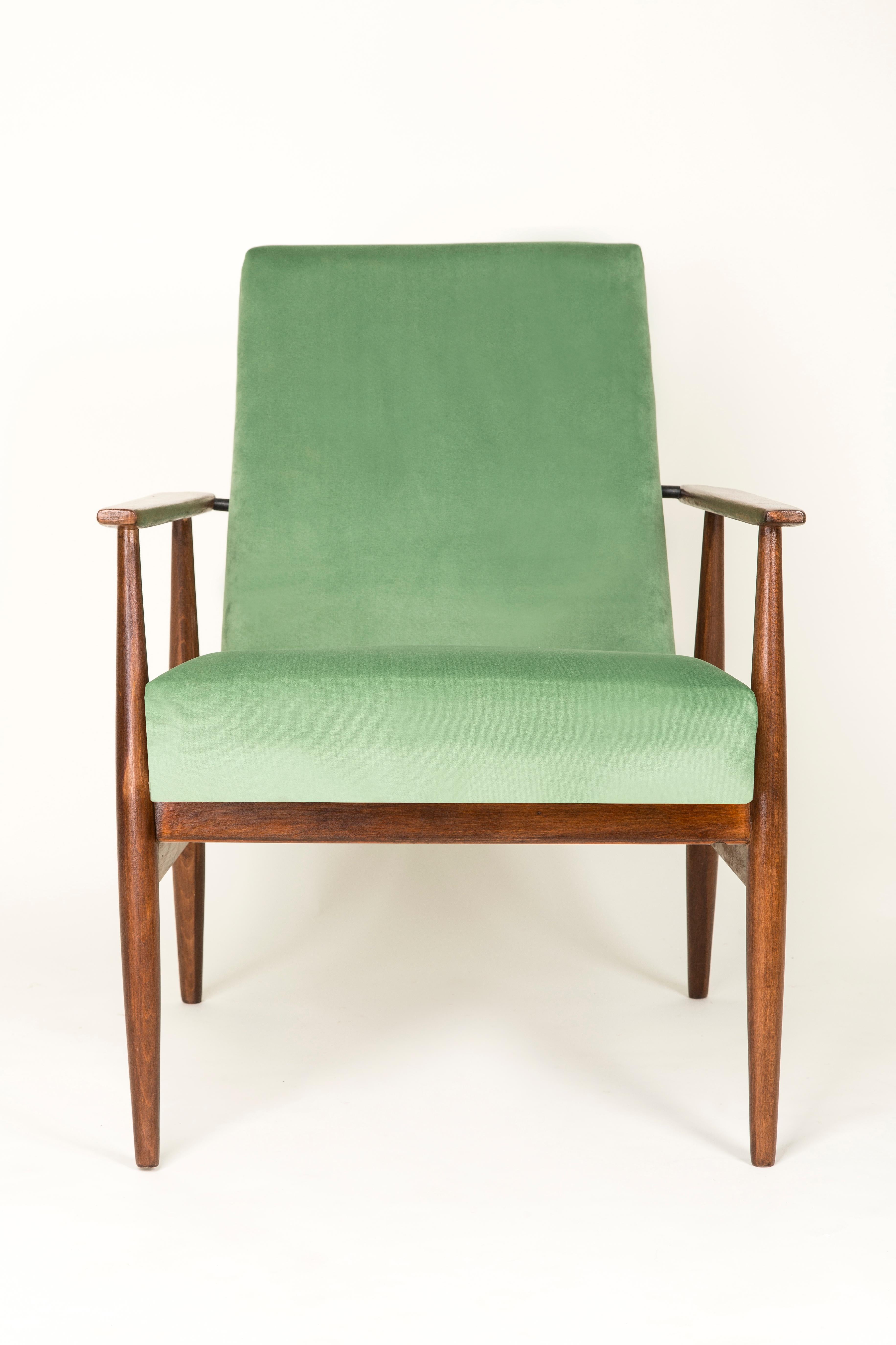 20th Century Pair of Mint Green Dante Armchairs, H. Lis, 1960s For Sale 1
