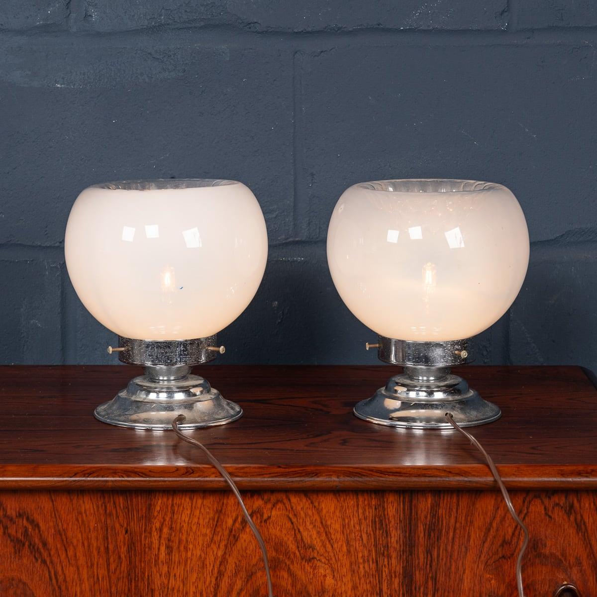 Paire de lampes de table en verre de Murano du 20e siècle par Gaetano Sciolari pour Murano Bon état - En vente à Royal Tunbridge Wells, Kent
