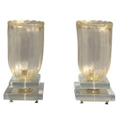 20th Century Pair of Murano Table Lamps