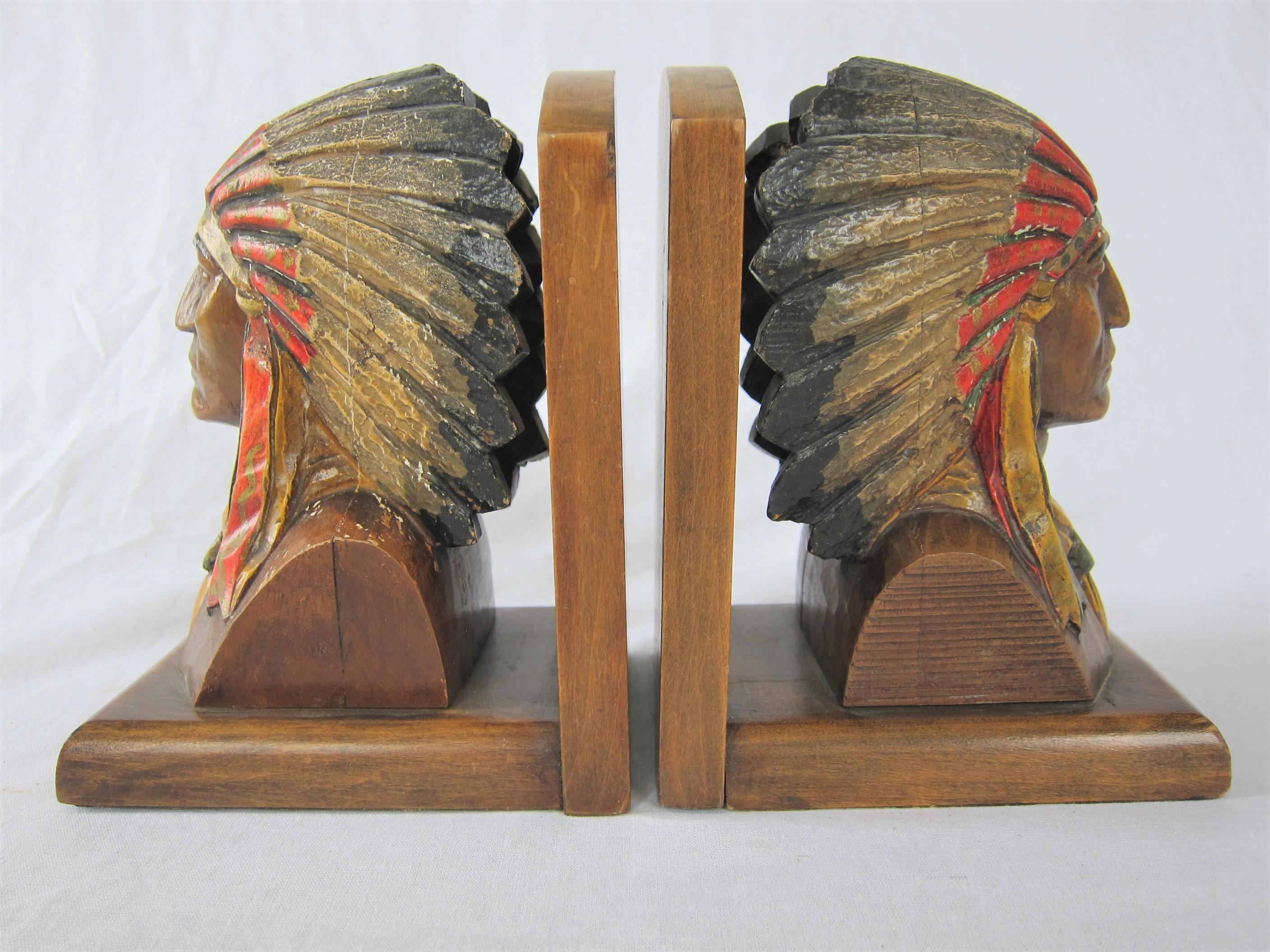 native american bookends