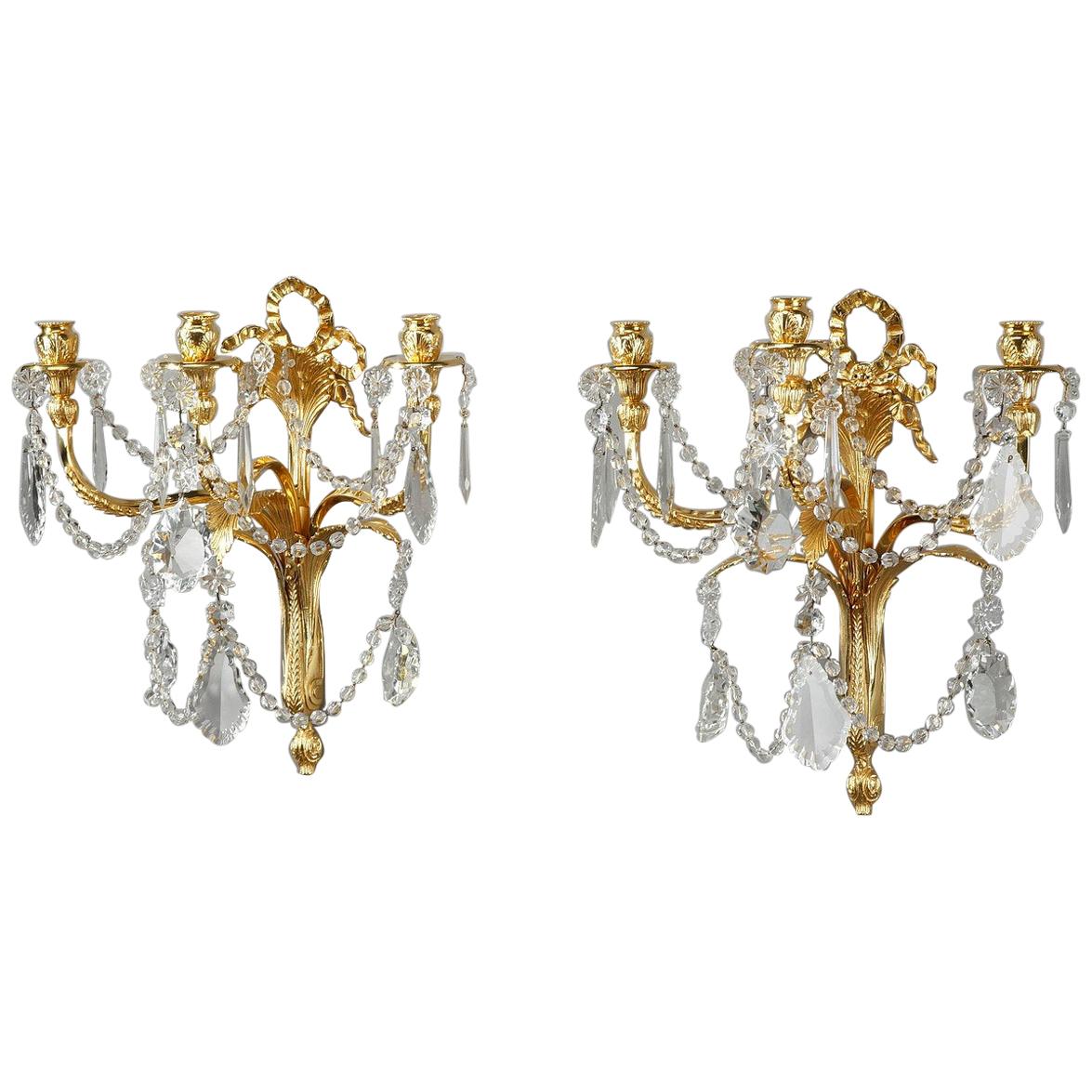 20th Century Pair of Neoclassical Wall Lights