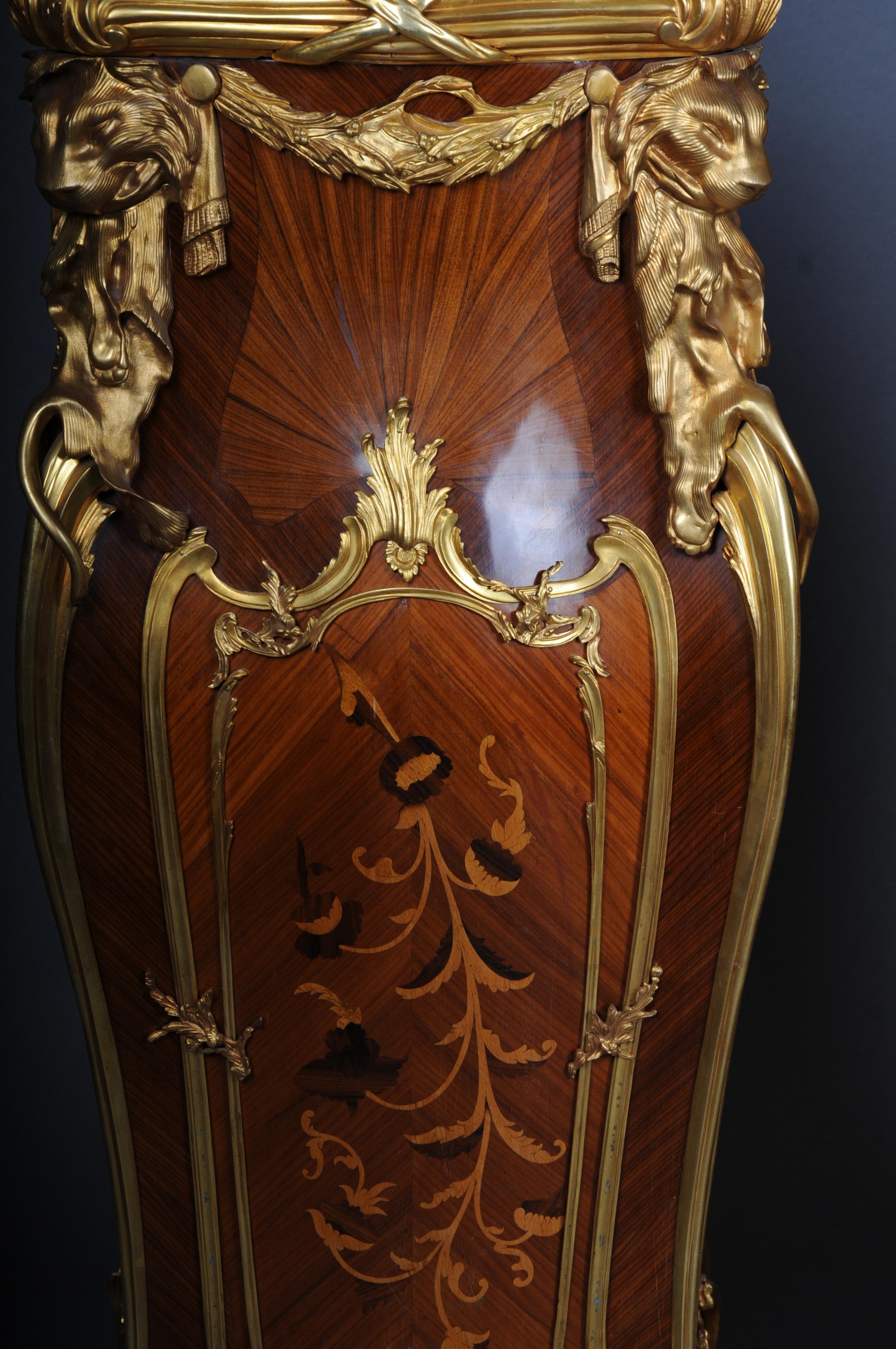 20th Century Pair of Ormolu Pedestals / Column After François Linke Bronze Valid 8