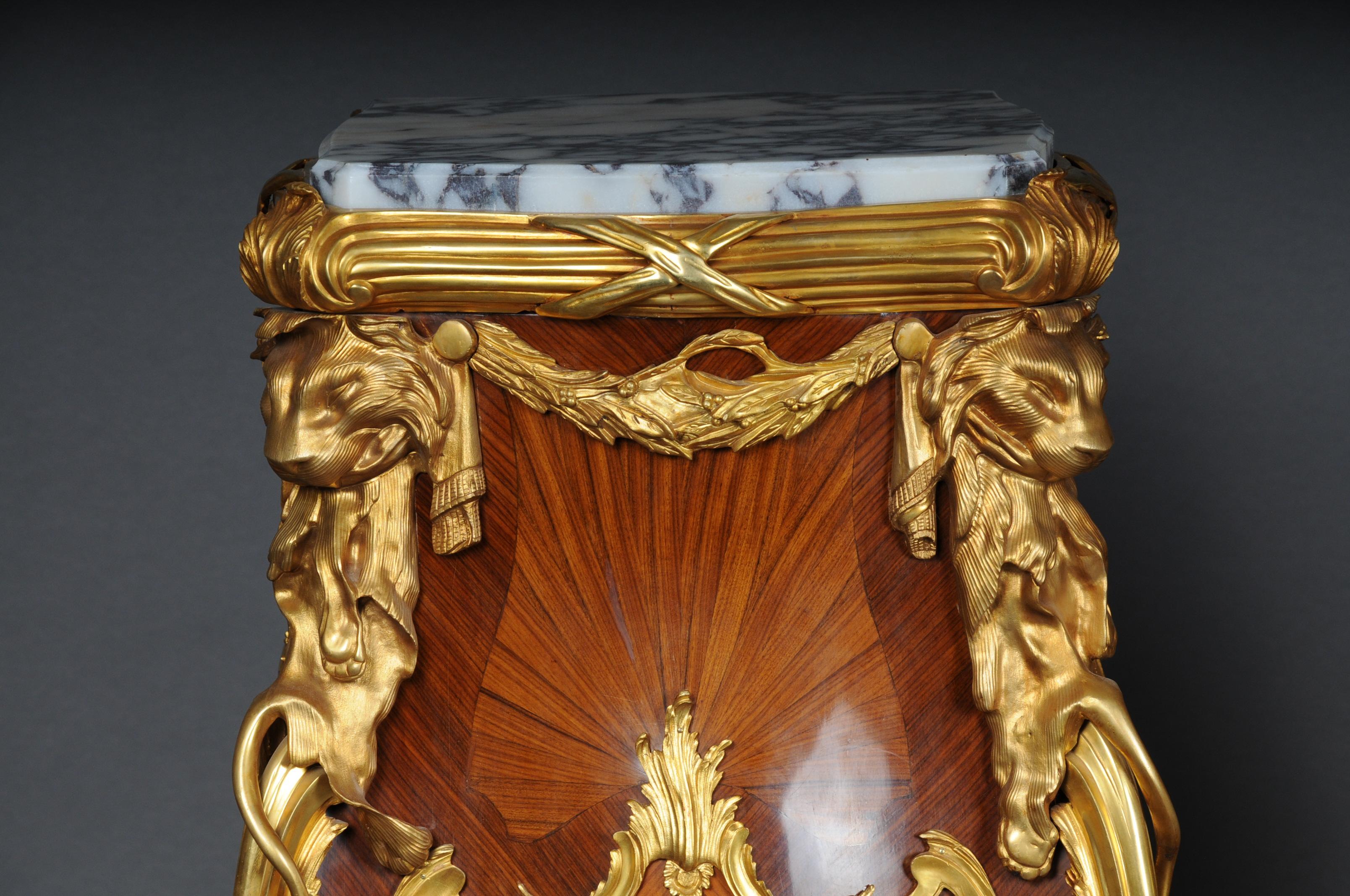 20th Century Pair of Ormolu Pedestals / Column After François Linke Bronze Valid 2