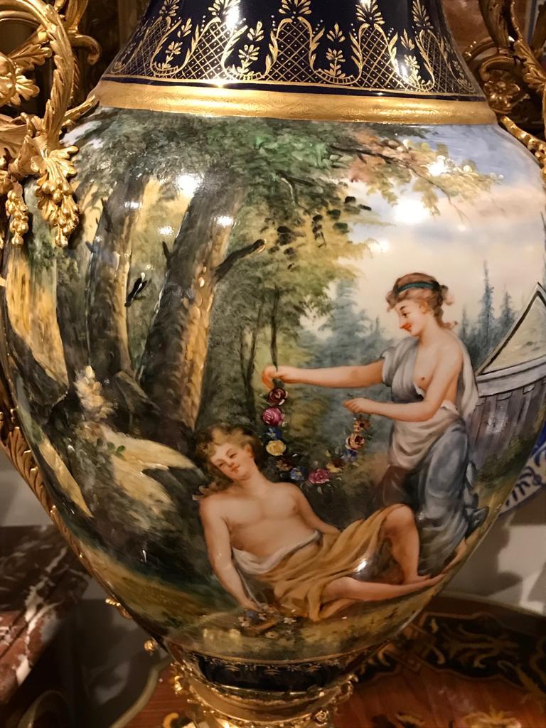 Other 20th Century, Pair of Sèvres -Style Vases - European  For Sale