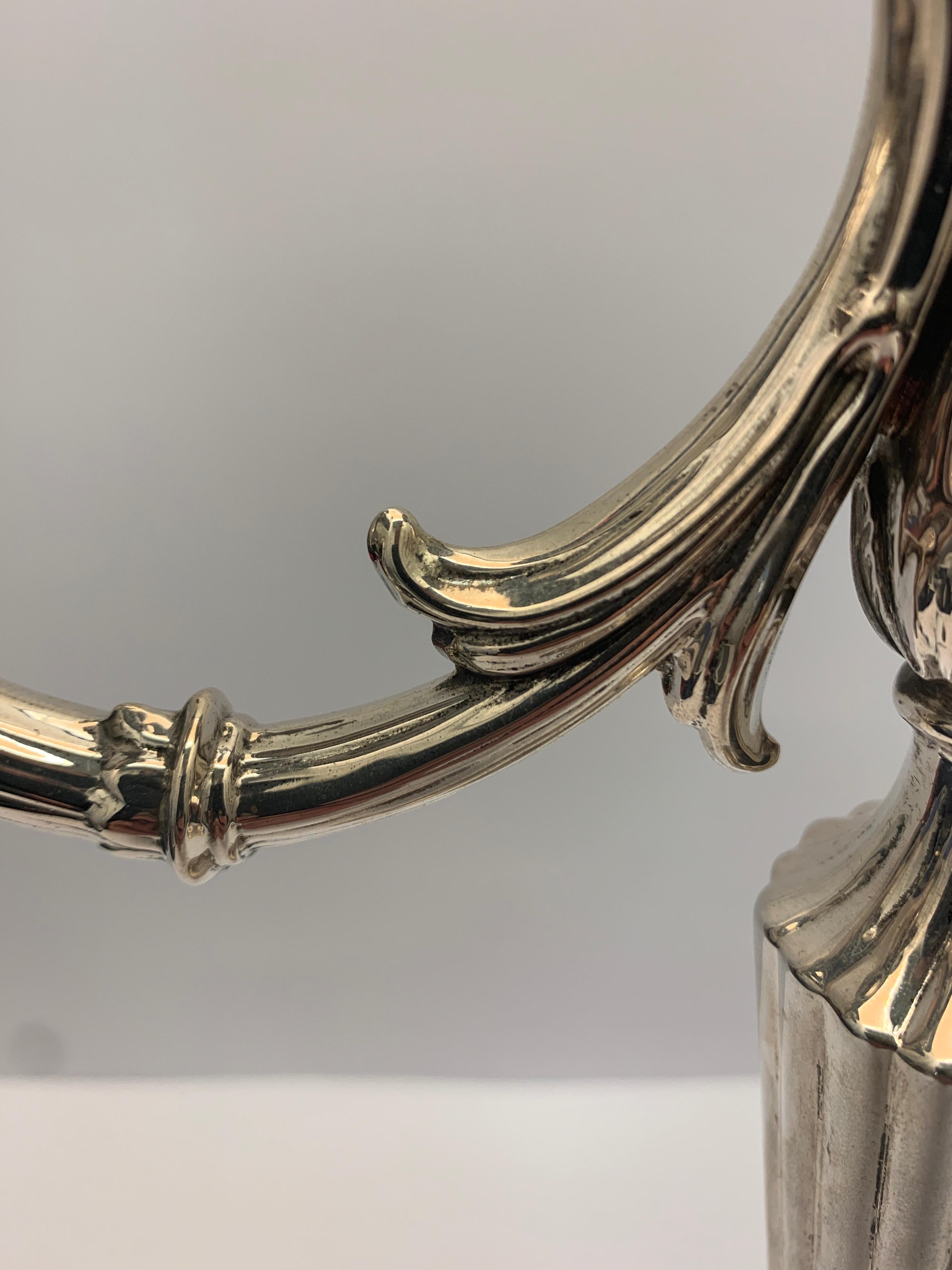 20th Century Pair of Silver Candelabra Made in Italy In Good Condition For Sale In London, London