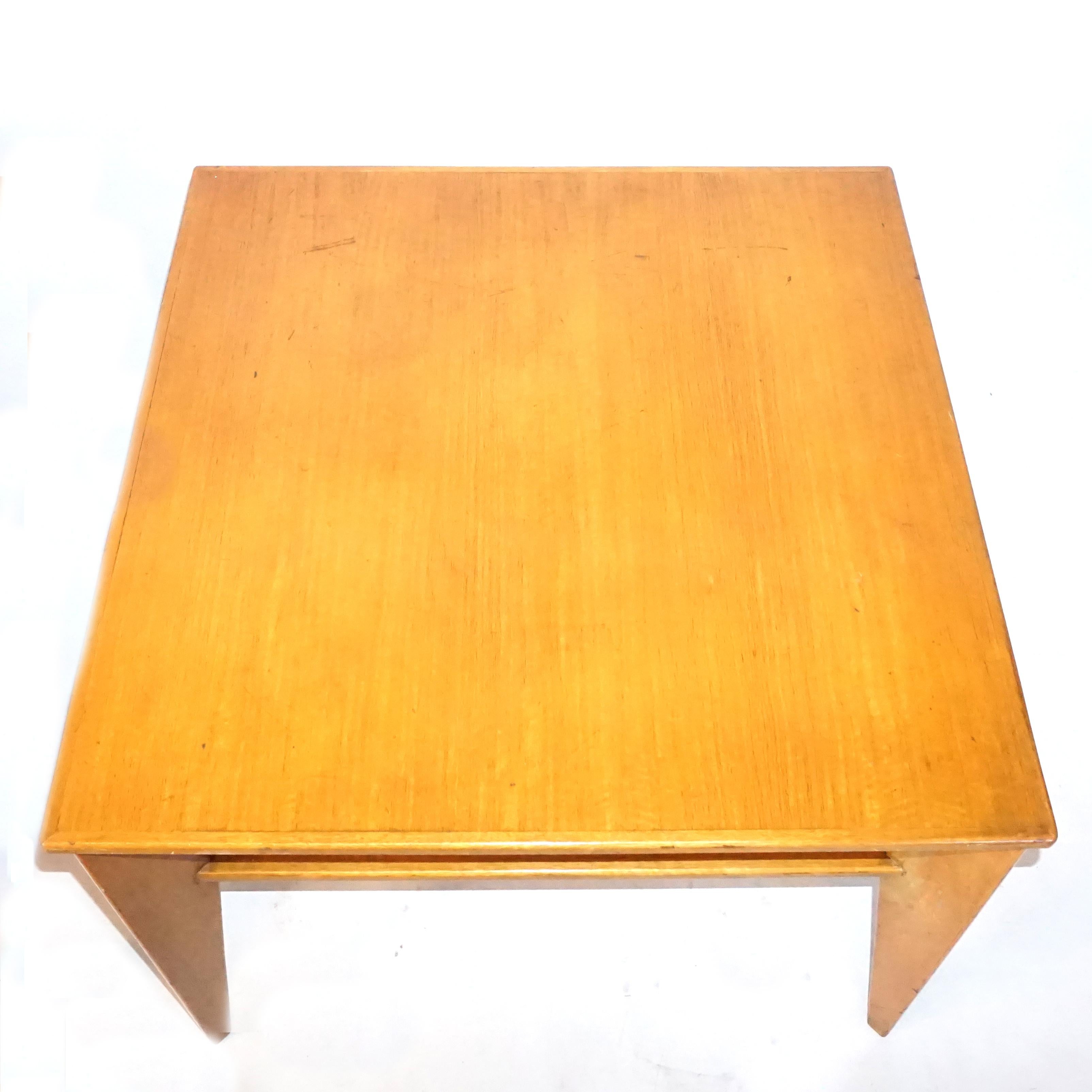 20th Century Swedish Pair of Two Tiers Vintage Walnut Side, End Tables In Good Condition For Sale In West Palm Beach, FL