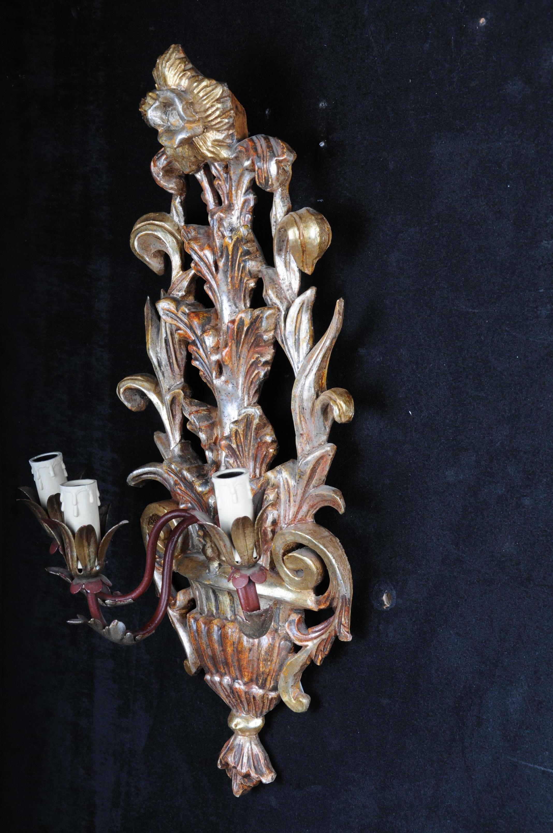 20th Century Pair of Venetian Wall Sconces, Italy For Sale 3