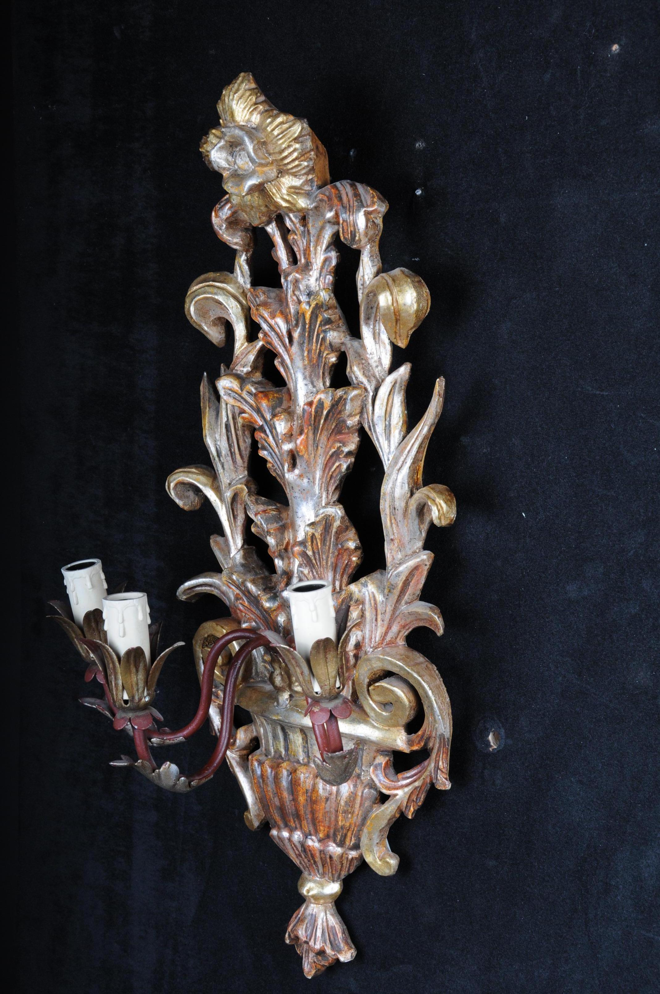 20th Century Pair of Venetian Wall Sconces, Italy For Sale 2