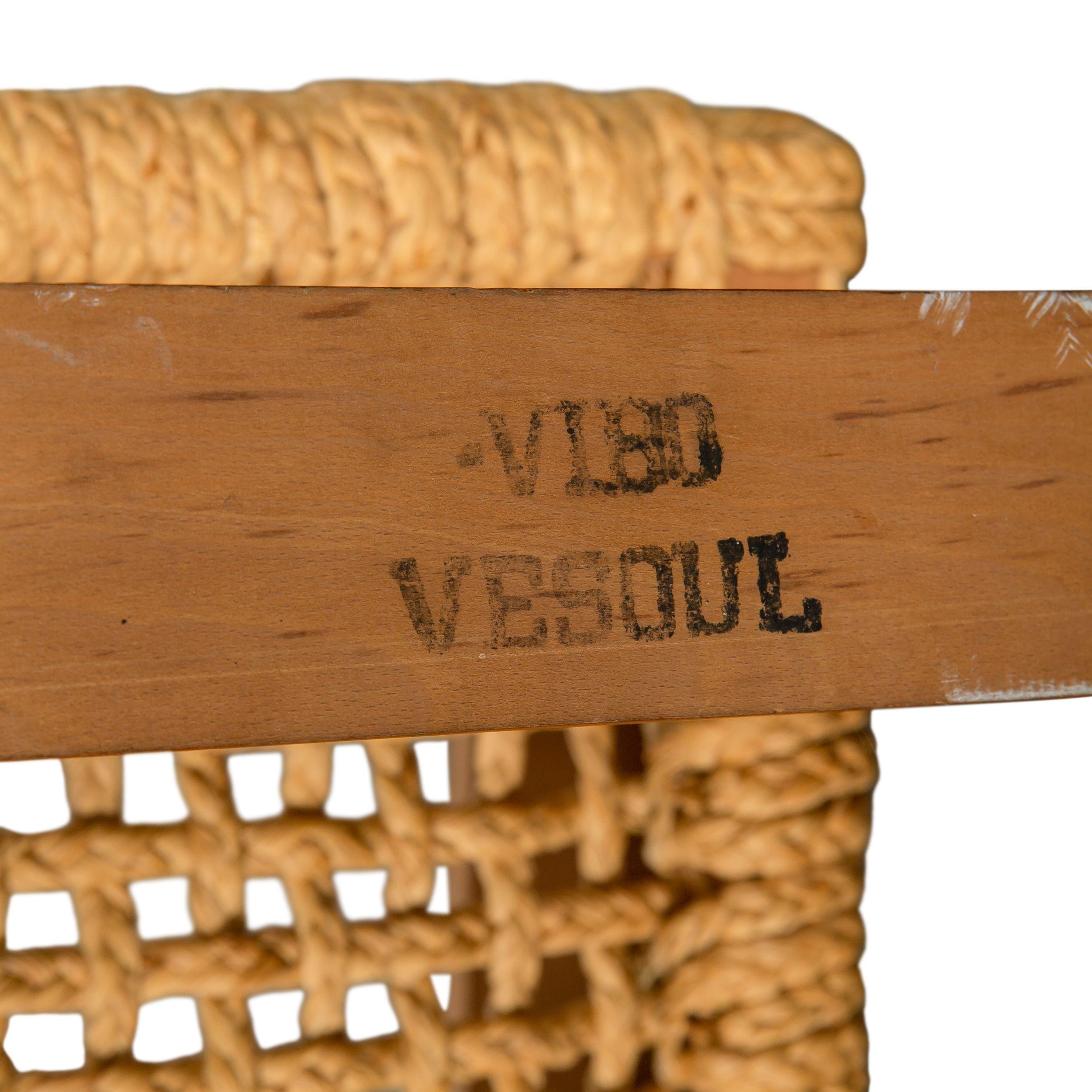 Paar französische Audoux Minet-Sessel aus der Mitte des 20. Jahrhunderts, Mid-Century (Holz) im Angebot
